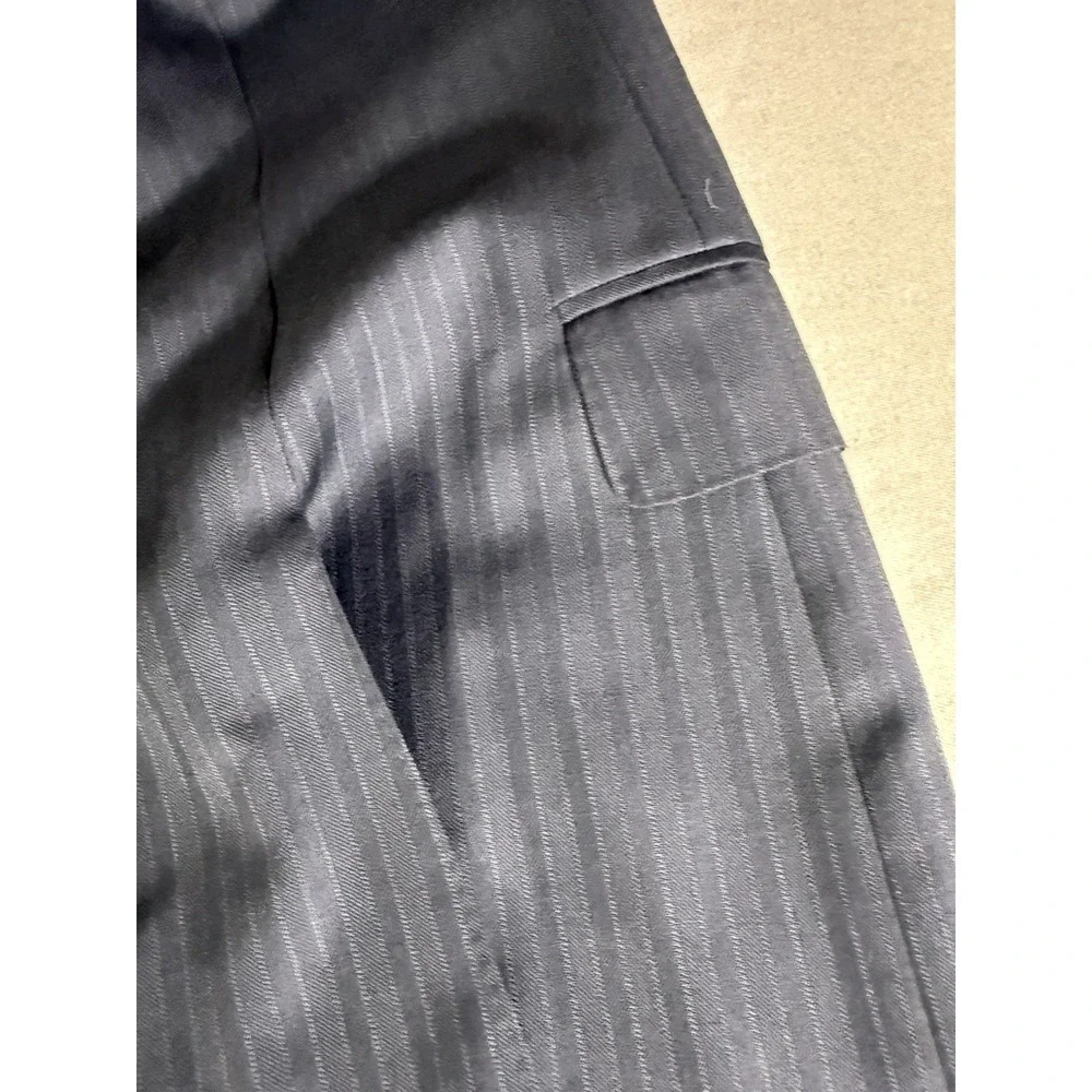 Canali Suit Size 40R Blue Pinstripe 2 Piece 50R EU Made in Italy Model 13290/37